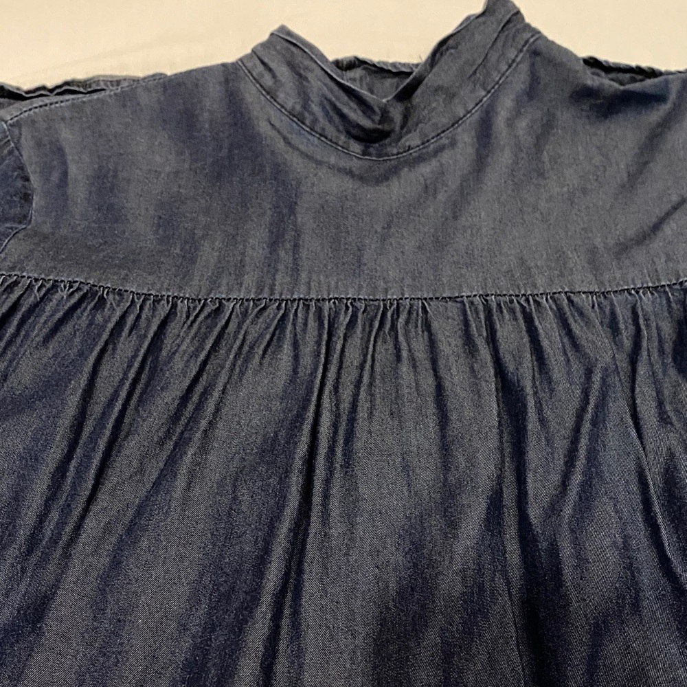 Blue Denim High Neck Top - Picture 11 of 11